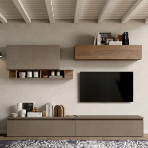 Kalista Wooden Entertainment Unit In Bronze And Mercure