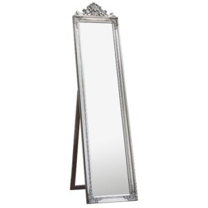 Laughlin Cheval Floor Standing Mirror In Silver